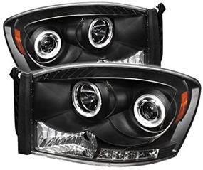 img 3 attached to Projector-фары Spyder 5010001 для Dodge Ram 1500/2500/3500 - LED-холо - черные - высокая/низкая световая волна H1 - улучшенная видимость