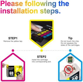 img 1 attached to 🖨️ 10 пачек Картриджей Uniwork с переработкой для замены картриджа Epson 69 T069, используемых с принтерами Stylus C120 CX5000 CX6000 CX8400 CX9400 NX215 NX305 NX400 NX410 NX415 NX515 Workforce 30 610 615 1100.