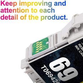img 3 attached to 🖨️ 10 пачек Картриджей Uniwork с переработкой для замены картриджа Epson 69 T069, используемых с принтерами Stylus C120 CX5000 CX6000 CX8400 CX9400 NX215 NX305 NX400 NX410 NX415 NX515 Workforce 30 610 615 1100.