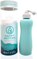 happy bottom portable bidet: leak-free handheld travel bidet and peri bottle in caribbean sea turquoise with angled nozzle sprayer – 400ml capacity travel bag included logo