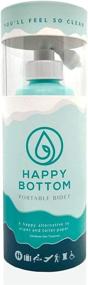 img 2 attached to Happy Bottom Portable Bidet: Leak-Free Handheld Travel Bidet and Peri Bottle in Caribbean Sea Turquoise with Angled Nozzle Sprayer – 400ml Capacity Travel Bag Included