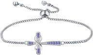 yl bracelet tanzanite christian religious logo