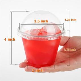 img 3 attached to GOLDEN APPLE 9oz-25sets: Clear Plastic Cups with Dome Lids (No Holes), BPA Free - Top-Quality Beverage Containers!