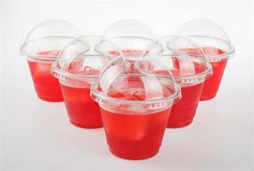 img 1 attached to GOLDEN APPLE 9oz-25sets: Clear Plastic Cups with Dome Lids (No Holes), BPA Free - Top-Quality Beverage Containers!