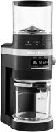 kitchenaid kcg8433bm coffee grinder black logo