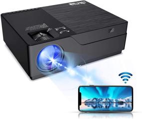 img 4 attached to JIMTAB M18 PRO Full HD WiFi Video Projector, AV/VGA/USB/HDMI Compatible with Xbox, Laptop, iPhone, Android – Academic Display & Home Theater (Metallic Black)