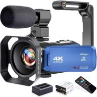 📹 zohulu 4k camcorder wifi ultra hd 48mp youtube camera with 3.0'' ips screen, 18x digital zoom, microphone, 2-in-1 charger, 2 batteries (sd card not included) – perfect for vlogging logo