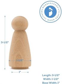img 3 attached to Pack of 10 Birch Unfinished Large Wooden Peg Dolls, 3-1/2 inch, Mom/Angel Shape Peg People - Wood Figurines Ideal for Painting and Crafts