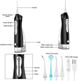 img 2 attached to 💦 Cordless Water Flossers for Effective Dental Care - SOOSISI Oral Irrigator with 3 Modes, 4 Jet Tips, Portable & Waterproof Design, Detachable Reservoir - Ideal for Home and Travel