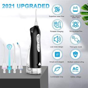 img 1 attached to 💦 Cordless Water Flossers for Effective Dental Care - SOOSISI Oral Irrigator with 3 Modes, 4 Jet Tips, Portable & Waterproof Design, Detachable Reservoir - Ideal for Home and Travel