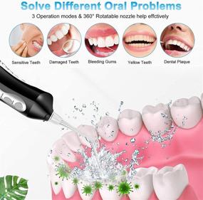 img 3 attached to 💦 Cordless Water Flossers for Effective Dental Care - SOOSISI Oral Irrigator with 3 Modes, 4 Jet Tips, Portable & Waterproof Design, Detachable Reservoir - Ideal for Home and Travel