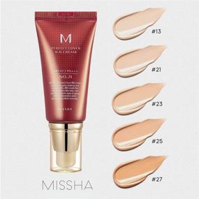 img 2 attached to Missha M Perfect Cover BB Cream SPF 42 PA+++ (Light Beige #21): Authentic Verified Amazon Code, 50ml, Blemish Concealing, Dark Circle Coverage, and UV Protection