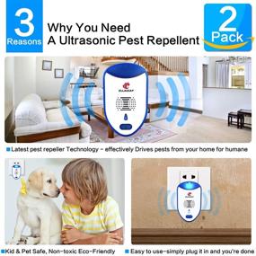 img 2 attached to 🪲 ELLASSAY Ultrasonic Pest Repeller - 2 Pack Indoor Pest Control Electronic Plug-in Device for Effective Pest Repellent