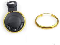 🔑 mini gold moto4u aluminum smart key fob ring rim trim cover replacement - enhanced for seo. logo