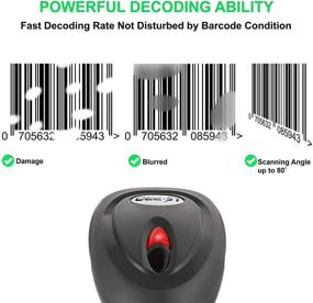 img 1 attached to 📱 LS-PRO 2D QR Wireless Bluetooth Barcode Scanner with USB Cradle Receiver Charging Base – Handheld 1D/2D Data Matrix PDF417 Image Reader, 100 ft Transmission Range, Long-Life 2200mA Battery, 1-Year Warranty