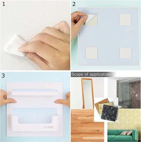 img 1 attached to 🛏️ Eco-Friendly Bedside Shelf Organizer - Wall Mount Self-Adhesive, Perfect for Glasses, Remote Control, Earphones, Cell Phone Charger, Manicure Kit