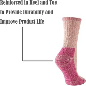 img 1 attached to 🧦 Thick Warm Athletic Crew Wool Socks for Women, Ideal for Autumn/Winter Cold Weather