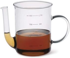 img 1 attached to 🍶 Simax Glassware Glass Fat Separator: 4 Cup Capacity, Borosilicate Glass, Hot Liquid Safe, Dishwasher Safe, Made in Europe - Perfect for Gravies, Stocks, and Broth