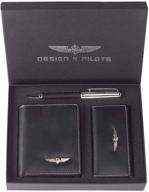 premium design pilots aviation wallet for modern pilots logo