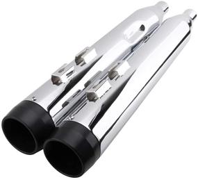 img 4 attached to 🔊 Классические хромированные магафоны Slip On Mufflers для выхлопной трубы - идеальное обновление для Touring Dresser Bagger 1995-2016, Road King, Electra Glide, Street Glide, Road Glide и Ultra Limited.