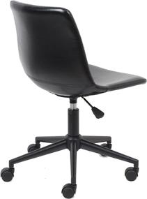 img 2 attached to BTExpert Mid Back Faux Leather Task Office Chair in Classic Black - Ergonomic and Comfortable Design