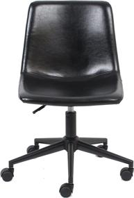 img 3 attached to BTExpert Mid Back Faux Leather Task Office Chair in Classic Black - Ergonomic and Comfortable Design