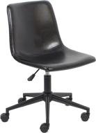 btexpert mid back faux leather task office chair in classic black - ergonomic and comfortable design логотип