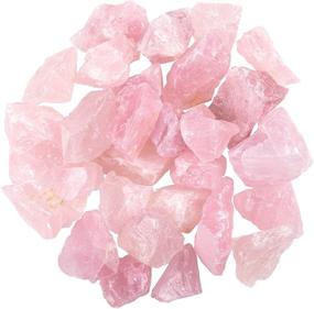 img 3 attached to 🌹 1 lb Bulk Rose Quartz Rough Stones - Large 1" Natural Raw Stones Crystal for Tumbling, Cabbing, Fountain Rocks, Decoration, Polishing, Wire Wrapping, Wicca & Reiki Crystal Healing: Enhance Your Healing Journey with these Powerful Crystals!
