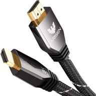 🔌 ультра высокоскоростной hdmi-кабель длиной 8 футов - 48 гбит/с, arisen 8k@60гц, прочный плетеный hdmi-кабель совместим с rtx 3090, 3080, ps5, xbox series x, 4k tv, uhd tv, ноутбуком - поддерживается earc, hdr10. логотип