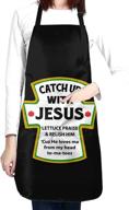 👨 nvjui jufopl funny apron with 2 pockets for men and women - perfect for cooking, baking, barbecue, gardening, chef kitchen activities логотип
