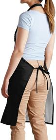 img 2 attached to 👨 NVJUI JUFOPL Funny Apron with 2 Pockets for Men and Women - Perfect for Cooking, Baking, Barbecue, Gardening, Chef Kitchen Activities