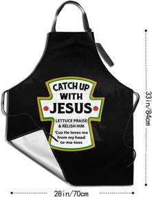 img 1 attached to 👨 NVJUI JUFOPL Funny Apron with 2 Pockets for Men and Women - Perfect for Cooking, Baking, Barbecue, Gardening, Chef Kitchen Activities
