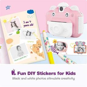 img 3 attached to 📸 Kids' Instant Print Camera: HD 1080p Digital Toy Camcorder with Photo Printing, 3 Print Paper and 32GB Card included