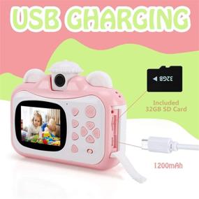 img 1 attached to 📸 Kids' Instant Print Camera: HD 1080p Digital Toy Camcorder with Photo Printing, 3 Print Paper and 32GB Card included