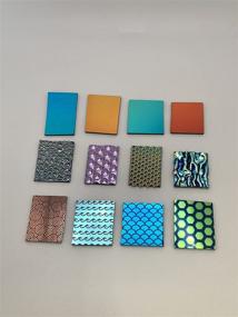 img 1 attached to 🌈 Premium Assorted 90 COE Dichroic on Black Glass Pieces - Made in USA, 2 OZ.
