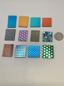img 2 attached to 🌈 Premium Assorted 90 COE Dichroic on Black Glass Pieces - Made in USA, 2 OZ.