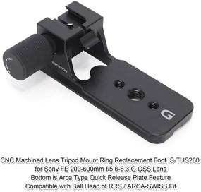 img 3 attached to 📸 iShoot Lens Collar Replacement Foot Stand Base for Sony FE 200-600mm Lens with Arca-Swiss Quick Release Plate