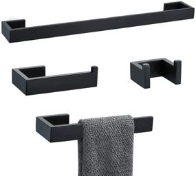 img 4 attached to Upgrade Your Bathroom with the TNOMS 4-Piece Stainless Steel Bathroom Hardware Set, Q8-P4BK