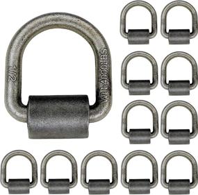 img 2 attached to 🔒 WorldPac Pack of 12-1/2-inch, 12,000 lbs Load Capacity Weld-on Flip D-Ring Anchor – Forged Design