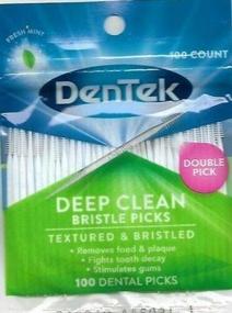 img 1 attached to 💯 Dentek Dental Picks - Textured & Bristled for Deep Clean | Fresh Mint | 100 Ct (Pack of 6) - Buy Now!