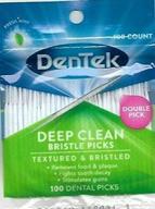 💯 dentek dental picks - textured & bristled for deep clean | fresh mint | 100 ct (pack of 6) - buy now! logo