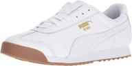 👟 puma men's classic sneaker in white with teamgold accents logo