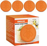 🐝 enolvo brown sugar keeper bee: terra cotta disc for moisture, softening, and storage (orange box) логотип