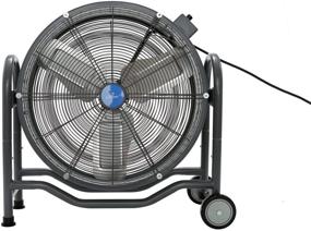 img 4 attached to 🌪️ Impressive Performance: iLIVING ILG8M24-70EC High Velocity Floor Fan, Shop 24", Grey