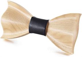 img 4 attached to 👦 Wooden Bow Ties for Boys - Children's Kids Boy Tie - Baby