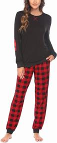 img 3 attached to Ekouaer Womens Pajamas Sleeve Sleepwear Women's Clothing and Lingerie, Sleep & Lounge