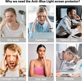 img 3 attached to 👁️ Enhanced Eye Protection: (2Pack) 14 Inch Anti Blue Light Laptop Screen Protector with Anti Glare Filter - Shield Against Harmful Blue Light (14 Inch 16:9 Aspect Ratio Laptop)