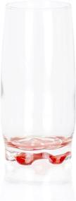 img 2 attached to 🥤 Set of 6 Vibrant Splash Highball Glasses - 13.25 Ounce Water and Beverage