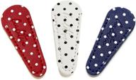 🧵 beaditive embroidery scissors sheath (3-piece set) - july 4th edition: blue, white, and red polka dot logo