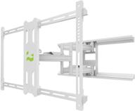 📺 kanto pdx680w: efficient full motion articulating tv wall mount for 39"-80" tvs, up to 125lbs, integrated cable management, low profile, 24in extension - white logo